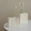 Modern Ceramic Vase Soft Beige Color Designer Flower Container Pot For Living Room - Warmly Design