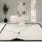 Patterned Rug Unique Modern Abstract White Black Art Cozy Soft Area Carpets - Warmly Home