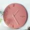 Pink Clock Lovely Color Modern Round Wall Clock Decor - Warmly Life