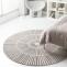 White and Grey Round Rugs for Sale Striped Circle Carpet - Warmly Home