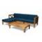 Mamie Outdoor Acacia Wood 5 Piece Sofa set, Teak Finish, Dark Teal, Outdoor set  | eBay