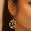 Spiritual, Traditional Sacred OM Circle Earring Silver Toned High Quality Earring | Yourimart