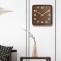 Square Wooden Clock Retro Design Large Wall Decor Wood Watch - Warmly Life