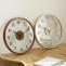 Transparent Wall Clocks Wooden Glass Modern Round Watch Decor - Warmly Life