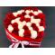 35 Roses in Heart Shape Box | Red &amp; White | Impressive Way