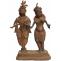 8" Rustic Radha-Krishna In Brass | Handmade | Made In India | Exotic India Art